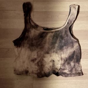 Brown Tie Dye Tank Top